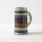 兄弟のバンド。 フリーメーソン会員 ビールジョッキ (正面右)