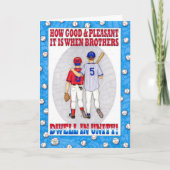 兄弟の単一性のバースデー・カード カード (正面)