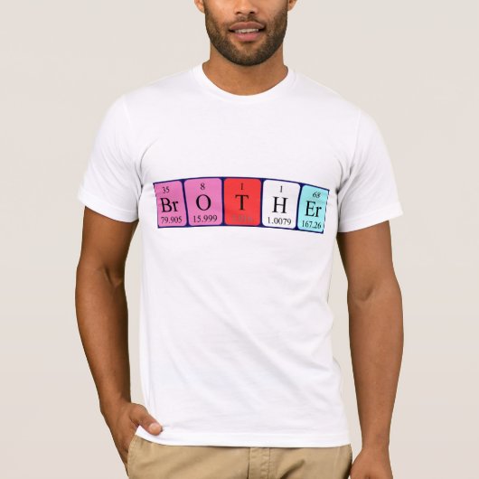兄弟の周期表の名前のワイシャツ Tシャツ (正面)