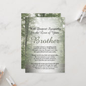 兄弟の喪失の悔やみや弔慰 カード (正面/裏面インサイチュ)