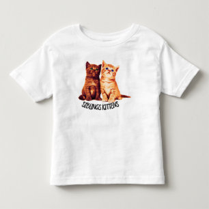 兄弟の子猫、かわいい2匹の猫 トドラーTシャツ