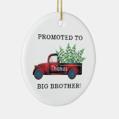 兄弟の新生児の妊娠告知台 セラミックオーナメント (右)