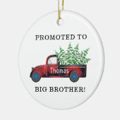 兄弟の新生児の妊娠告知台 セラミックオーナメント (左)