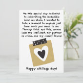 兄弟の日 / 誕生日 兄弟 姉妹へのグリーティング カード (スタンド正面)