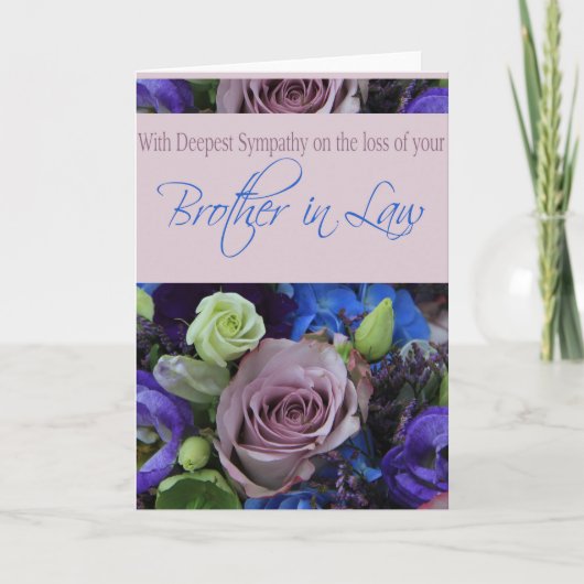 兄弟の法律損失悔やみや弔慰バラカード カード (正面)