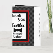 兄弟の礼装 ウェディングサンクス ボウタイ付き サンキューカード (裏面)