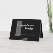 兄弟の結婚式のお祝い カード (裏面)