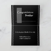 兄弟の結婚式のお祝い カード (内部)