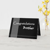 兄弟の結婚式のお祝い カード (黄色い花)