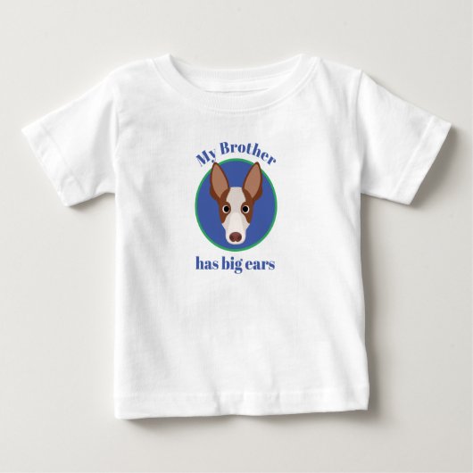 兄弟の耳が大きい面白い犬 ベビーTシャツ (正面)
