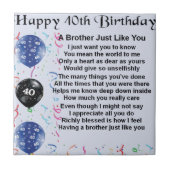 兄弟の詩の第40誕生日 タイル (正面)