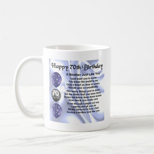 兄弟の詩の第70誕生日 コーヒーマグカップ (左)