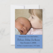 兄弟の誕生の青を発表している3x5姉妹 案内状 (正面)