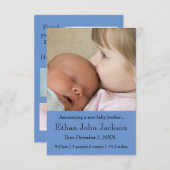 兄弟の誕生の青を発表している3x5姉妹 案内状 (正面/裏面)