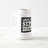 兄弟の誕生会100%の純粋なすごい兄弟 ビールジョッキ (正面左)