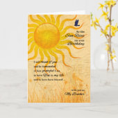 兄弟の誕生日の感情的な日の出のため カード (黄色い花)