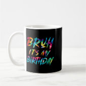 兄弟の誕生日 楽しい 誕生日 皮肉な 引用 ティー コーヒーマグカップ (左)