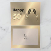 兄弟の50歳誕生日におすすめの金箔加工オリジナルカード カード (内部)