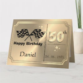 兄弟の50歳誕生日におすすめの金箔加工オリジナルカード カード