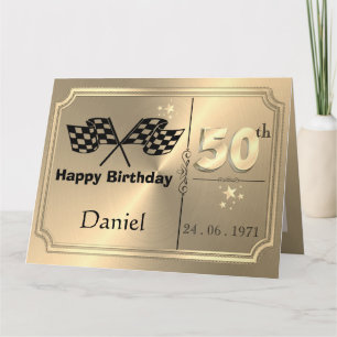 兄弟の50歳誕生日におすすめの金箔加工オリジナルカード カード