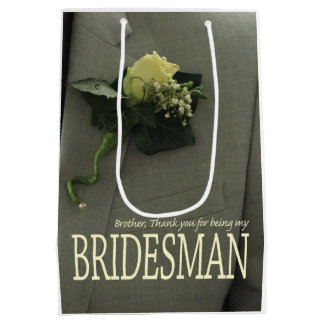 兄弟のBridesmanは感謝していしています ミディアムペーパーバッグ