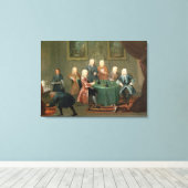 兄弟は他の紳士とクラークして無線で行った キャンバスプリント (インサイチュ (ウッドフロア))