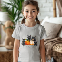 兄弟は猫です 秋のカボチャ Tシャツ