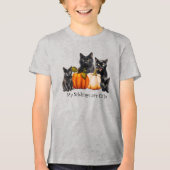 兄弟は猫です 秋のカボチャ Tシャツ (正面)