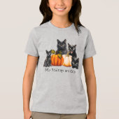 兄弟は猫です 秋のカボチャ Tシャツ (正面)