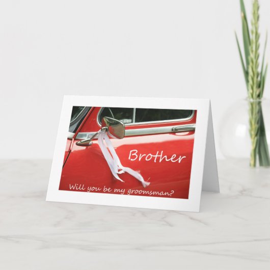 兄弟は   私の花婿の付添人-招待です 招待状 (正面)