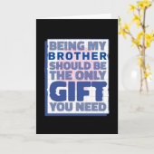 兄弟への最高の面白いプレゼント カード (黄色い花)