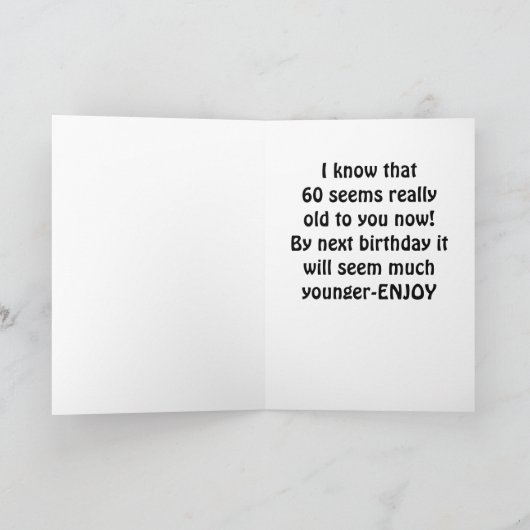 兄弟を泣かない***60番目の誕生日*** カード (内部)