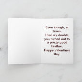 兄弟カードのためのバレンタイン シーズンカード (内部)