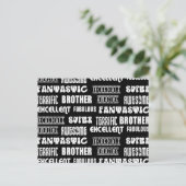 兄弟クールモダンのデザイン前向き: Words ポストカード (スタンド正面)