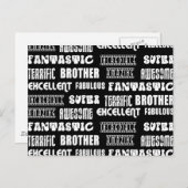 兄弟クールモダンのデザイン前向き: Words ポストカード (正面/裏面)