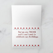 **兄弟ツイン**オン誕生日 カード (内部)