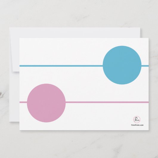 兄弟二人の写真出生発表 案内状 (裏面)