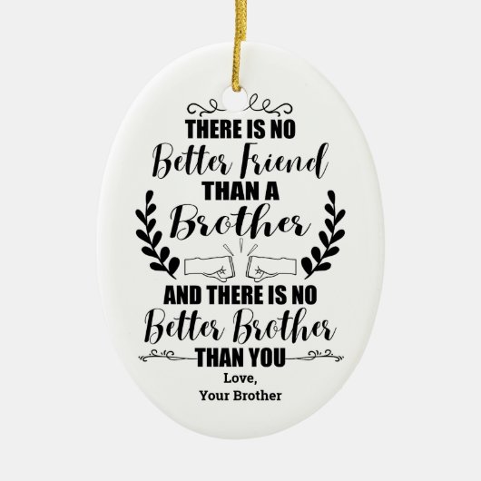 兄弟以上の友なし セラミックオーナメント (正面)