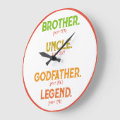 兄弟伯父神父の伝説 ラージ壁時計 (傾斜)