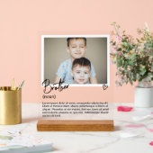 兄弟写真と名詞パーソナライズされたの説明 アクリルサイン (ウェディング)