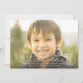 兄弟写真妊娠のお知らせを促進 招待状 (正面)