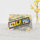 兄弟及び義理の姉妹の記念日のヒマワリFil カード (黄色い花)