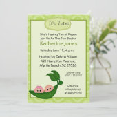 兄弟双生児ベビースシャワー招待状 招待状 (スタンド正面)