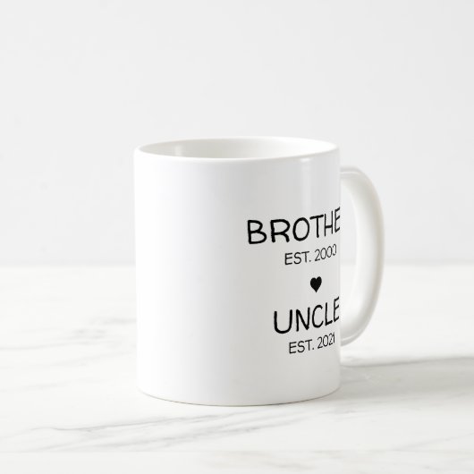 兄弟叔父の妊娠の発表ベビー明らかにする コーヒーマグカップ (正面右)