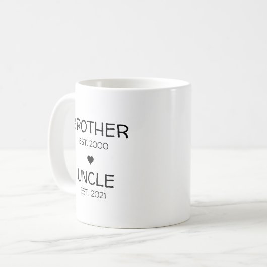 兄弟叔父の妊娠の発表ベビー明らかにする コーヒーマグカップ (正面左)