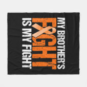 兄弟喧嘩は俺の白血病認識度 フリースブランケット (正面(横))