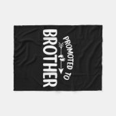 兄弟妊娠おもしろい発表Bに昇進する フリースブランケット (正面(横))