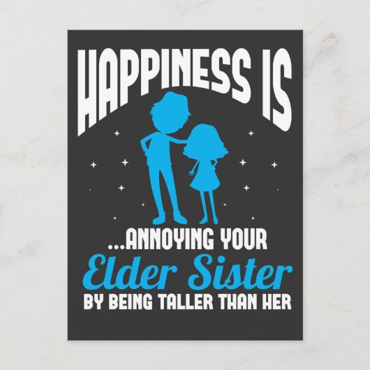 兄弟姉妹おもしろいリトルブラザーリル姉 ポストカード (正面)
