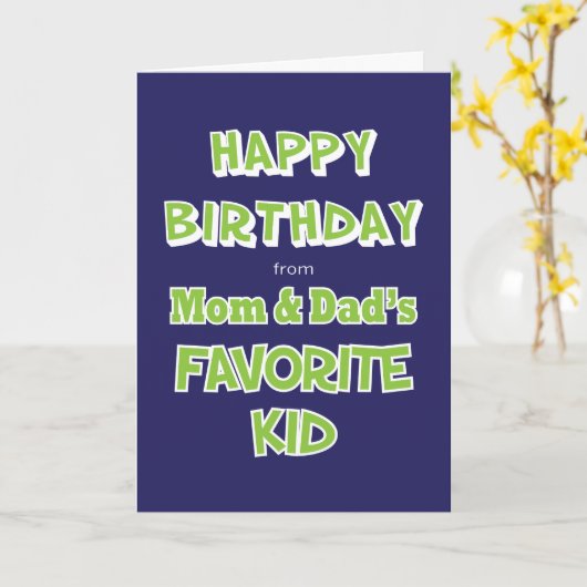 兄弟姉妹おもしろい誕生日グリーティングカーお気に入りのドkid カード (黄色い花)