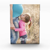 兄弟姉妹が付いている新生児の妊娠の写真 フォトブロック (正面)